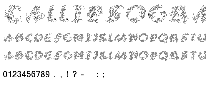 CalliPsoGrafia  Italic font